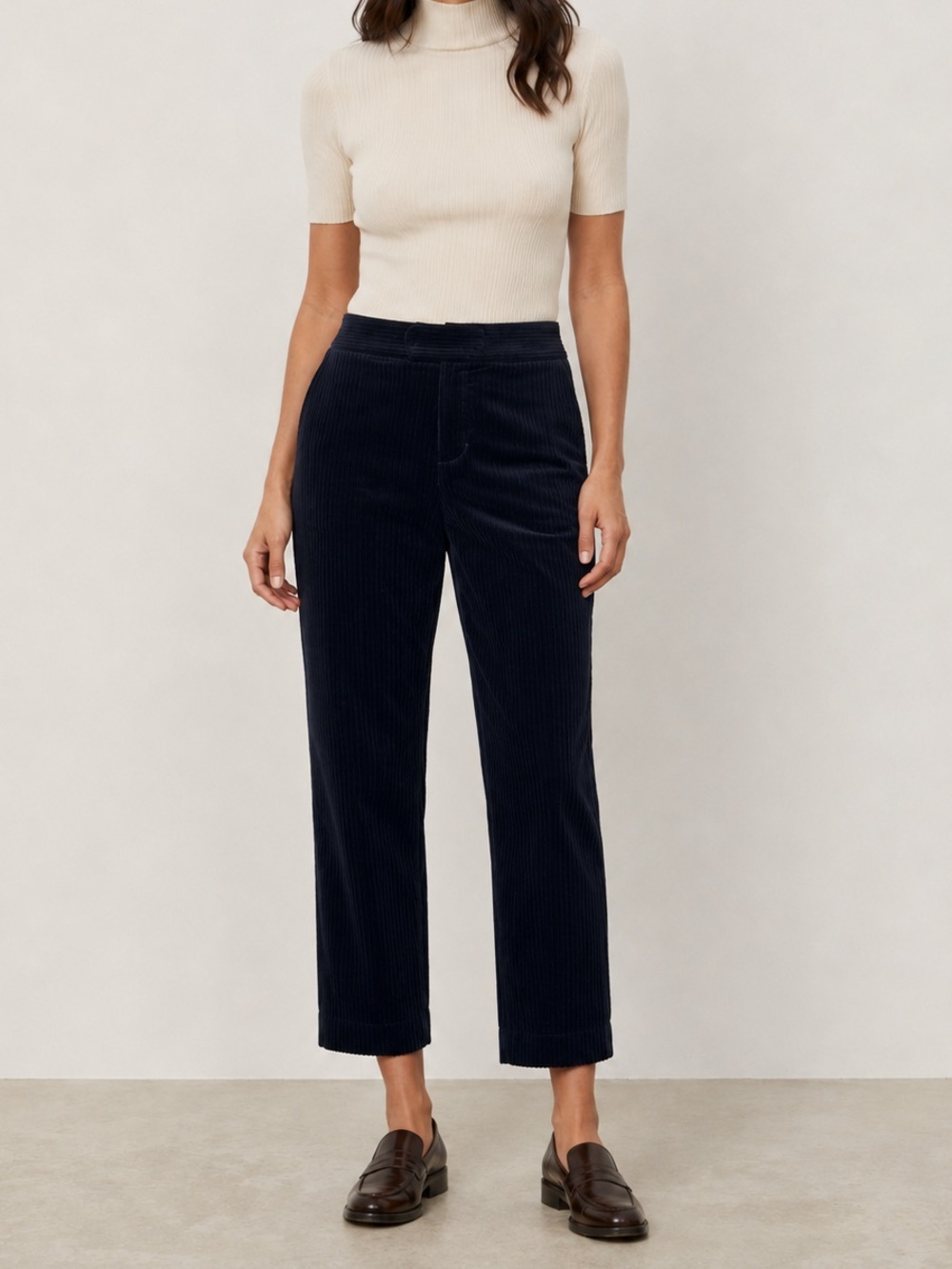 Isabel Étoile Marant Black Corduroy Pants Women’s 38 Cropped Straight Leg